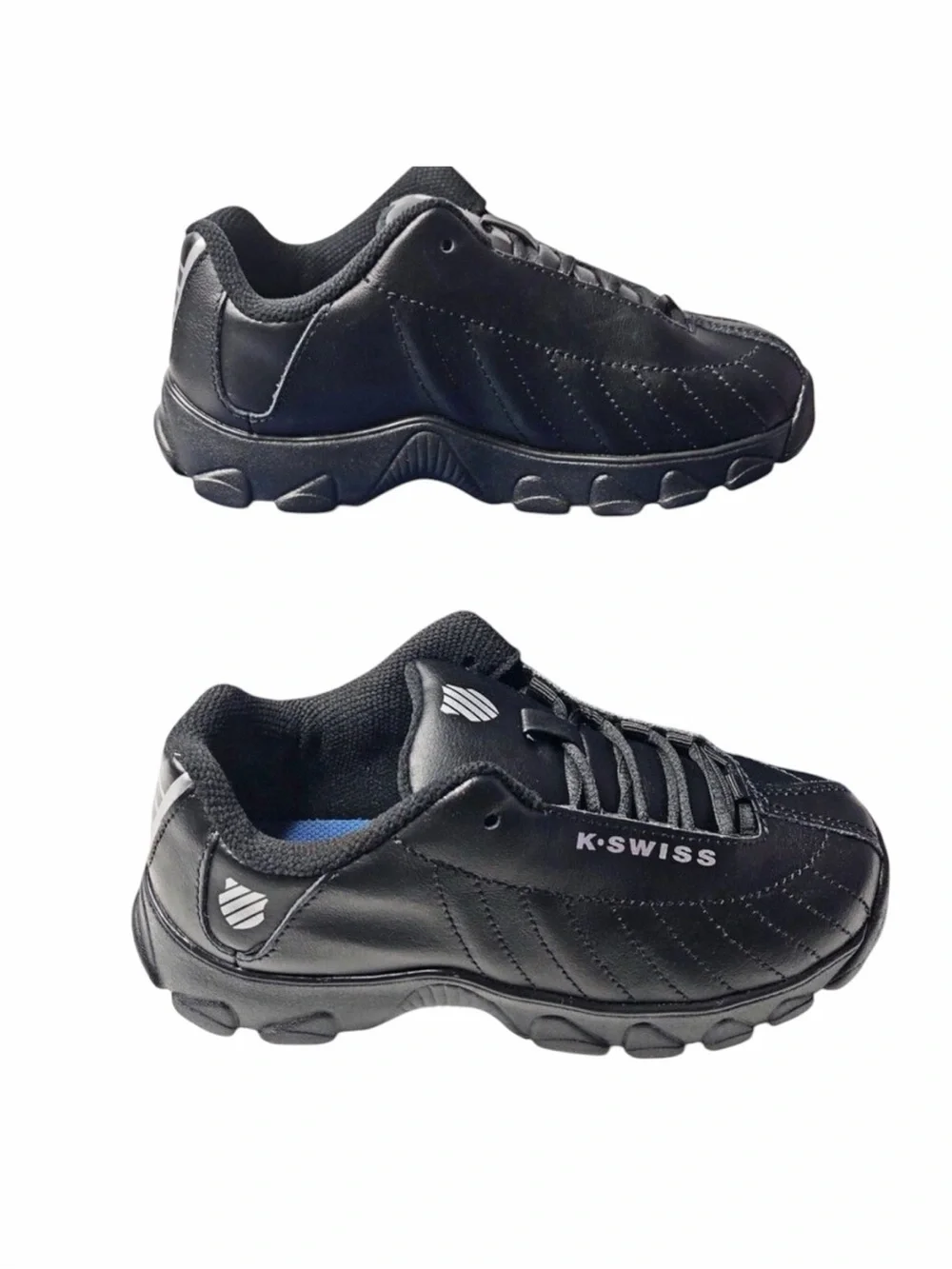 NIB K-Swiss Classic Low Boys Sneakers Leather Black Athletic Shoes⁠ Sz 6-2